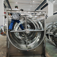 Miscelatore a Nastro in Acciaio al Carbonio con Rivestimento in Acciaio Inox, Agitatore a Doppia Elica di Grande Volume per Polveri e Granuli, Mixer per Fertilizzanti Organici