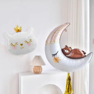 ลูกโป่งอลูมิเนียมฟอยล์รูปตัวการ์ตูนดวงจันทร์หมีสำหรับตกแต่งงานปาร์ตี้วันเกิดของเด็กทารกวันหยุด - Product Image 2