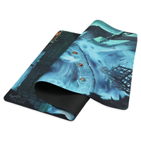 Tapis de souris en caoutchouc personnalisé avec impression par transfert thermique en couleur pleine, 14"x24" ou tapis de jeu RGB antidérapant personnalisé