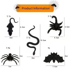 Juguetes de Plástico de Simulación de Escorpión, Murciélago, Rata y Araña Negros de Jincan para Halloween, Novedad, Venta al por Mayor para Niñas - Product Image 6
