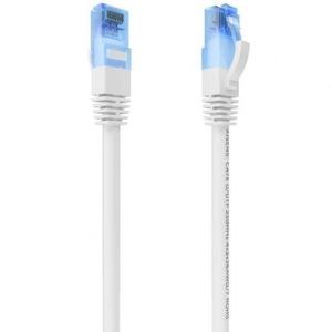 Câble réseau RJ45 Cat.6 UTP AWG26 1m blanc, idéal pour les connexions de haute vitesse dans les réseaux domestiques et les bureaux. - Product Image 1