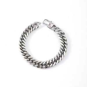 Pulseras de Cadena Gruesa para Hombre en Varios Estilos: Cubana, Bizantina, Espiga, Cuerda |   Estilo Hip-Hop y Punk, Impermeable, No se Desvanece - Product Image 2