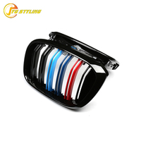 Calandre avant noire brillante avec grilles tricolores pour BMW X3 G01 X4 G02 X3M F97 X4M F98, double lamelles