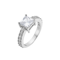Bague de fiançailles et de mariage vintage en argent 925 plaqué or 14 carats avec moissanite, testée positivement au diamant, pour cadeau