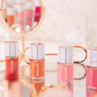 Gloss à lèvres liquide vegan imperméable avec logo personnalisé, marque privée, formule hydratante, couleur nude, fini transparent