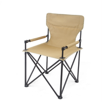 Chaise de camping de pique-nique légère, chaise pliante confortable avec table latérale réglable