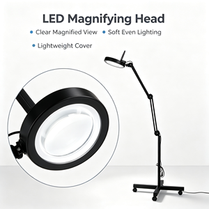 Lampe <span class=keywords><strong>Loupe</strong></span> LED Réglable 3 Dioptries avec Support Roulant SMD LED, Lampe Dentaire et <span class=keywords><strong>Loupe</strong></span> pour Acheteurs d'Équipement Clinique - Product Image 2