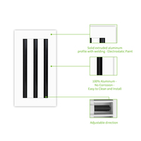 Lakeso 12*6 pouces diffuseur à fente linéaire moderne trois fentes grilles d'aération linéaires en aluminium Triple fente pour climatiseur crique d'aération