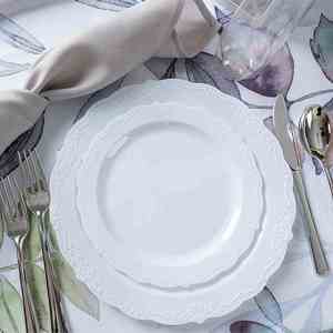 Platos Desechables de Plástico PS con Borde de Encaje Colorido para Decoración de Mesa en Bodas, Fiestas y Eventos - Product Image 5