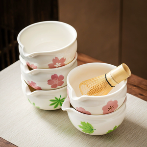 Bol à Matcha de style japonais avec <span class=keywords><strong>outils</strong></span> de cérémonie à la bouche - Product Image 3