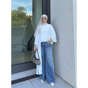 Pañuelo Grande Elegante e Informal de Color Sólido, Tela de Oriente Medio, Abaya al por Mayor para la Temporada de Verano - Product Image 1