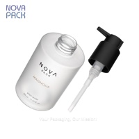 Bouteilles en plastique PET givré de 300 ml, 350 ml, 400 ml, 500 ml pour gel douche, emballage de bouteilles de gel douche, flacons noirs avec pompe pour nettoyant, huile, lotion