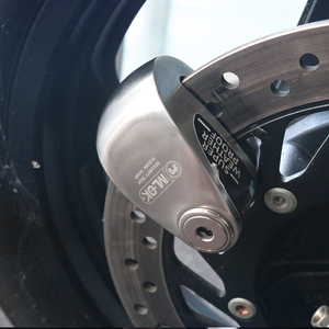 Mok W740SS 304 Massives Edelstahl Motorrad-Alarmschloss für Bremsscheiben, Rostfrei, Wasserdicht, 6/10mm Bügel für John - Product Image 1