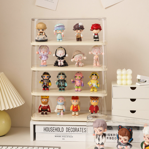 Vitrina acrílica Organización de niveles Caja de exhibición de madera a prueba de polvo Vitrina exclusiva para coleccionables Mini figuras <span class=keywords><strong>Funko</strong></span> Pop - Product Image 2