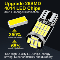 2022 Superhelle Auto-LED-Leuchte 26 SMD 4014 T10 W5W 194 168 Kennzeichenbeleuchtung Innenraumleuchte Leselampe T10 LED-Birnen