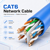 Cable Ethernet CAT6 FTP para Interiores, 305m, Cable de Red LAN, 250MHz, Conductor CCA, para Computadora, Router, CCTV
