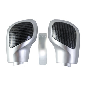 Volkswagen Car Gear <b>Knob</b> Carbon Fiber Inner Cover Silver Aluminum Alloy Ergonomic <b>Shift</b> <b>Knob</b> Decorative Cover - Product Image 4