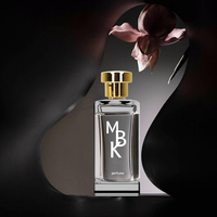 Bouteille de parfum en verre vide carrée transparente de luxe de 50ml nouveau design boîte d'emballage personnalisée bouteille de parfum