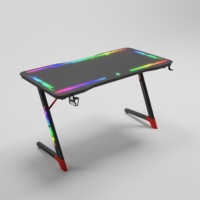 Bureau de jeu E-sport en verre de haute qualité, convertible en métal en forme de Z, pour console, PC et ordinateur portable - Offre Spéciale