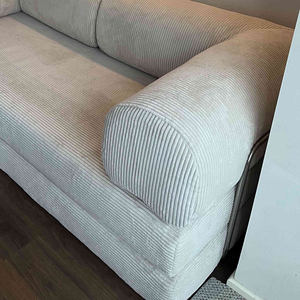 Canapé sectionnel moderne minimaliste en forme de bloc de tofu, compressé sous vide, une place, design en ligne droite, revêtement en tissu amovible - Product Image 6