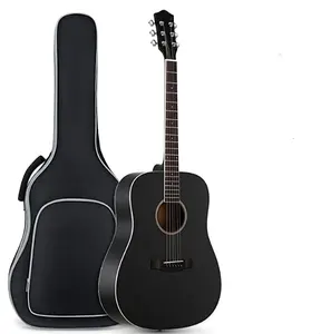 Black Beginner Acoustic Guitarกีตาร์โปร่งFull Size 41 "กีต้าร์Dreadnought D-41BK