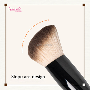 Brocha <span class=keywords><strong>de</strong></span> <span class=keywords><strong>Maquillaje</strong></span> <span class=keywords><strong>de</strong></span> Diseño <span class=keywords><strong>de</strong></span> Lujo con <span class=keywords><strong>Base</strong></span> en Forma <span class=keywords><strong>de</strong></span> Corazón Inclinado y Mango <span class=keywords><strong>de</strong></span> Acetato Ámbar <span class=keywords><strong>para</strong></span> Corrector y Uso como Brocha <span class=keywords><strong>de</strong></span> Afeitar - Product Image 3