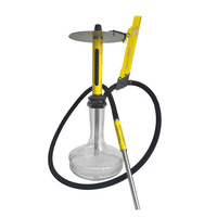 Chicha arabe neuve de grande taille 6CM, à double et quadruple tuyau, en alliage de fibre de carbone Crystalia, pour usage en bar, SHISHA