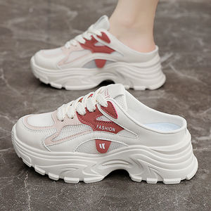 Sandalias de Moda para Mujer Hechas en China, Tendencia de Verano, Otoño y Primavera, Malla Transpirable, Plataforma, Semi-Zapatillas, Cierre con Cordones, Antideslizantes - Product Image 5