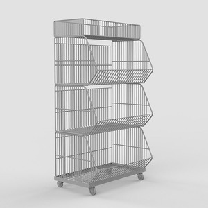 Cửa hàng tiện lợi Snack giá sắt dây Khoai Tây Chip Rack hiển thị với bánh xe di chuyển hiển thị giá siêu thị kệ - Product Image 3