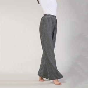 2023 fournisseur direct d'usine décontracté brillant <span class=keywords><strong>femme</strong></span> <span class=keywords><strong>pantalon</strong></span> pleine longueur <span class=keywords><strong>taille</strong></span> élastique pour l'été et l'automne - Product Image 1
