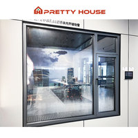 Ventanas de marco de aluminio a prueba de huracanes ultra estrechas personalizadas Ventana abatible de inclinación y giro con aislamiento de vidrio hueco doble