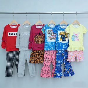Ensemble de vêtements d'été pour filles adolescente chemise <span class=keywords><strong>noire</strong></span> jupe à volants tenue deux pièces - Product Image 1