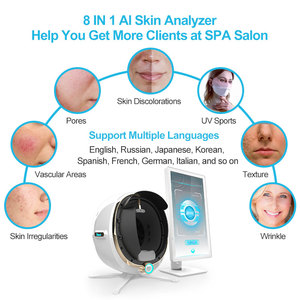 Dermatoscopio <span class=keywords><strong>3D</strong></span> portátil de 8 espectros, máquina de análisis de piel Facial, espejo mágico, lámpara de madera, analizador de piel para Spa Beauty AI EU/IT - Product Image 6