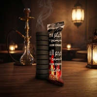 Charbon de bois pour chicha en briquettes de bois dur de 33 mm, fabriqué à la machine, vente en gros OEM