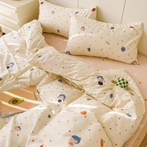 Trẻ em dễ thương bông Duvet cover mềm trải giường phim hoạt hình thiết kế đầy màu sắc mềm mại thoáng khí bộ đồ giường thiết lập được trang bị thiết lập - Product Image 6