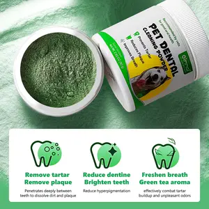 Oimmal Pet Oral Care Organic 80g Dog Teeth Brighter Whitening Smiles Dental Cleaning Powder For Dogs Prevents Dental Tartar