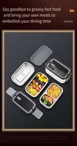 Thép không gỉ cách điện Hộp Ăn Trưa hai lớp leakproof lò vi sóng an toàn xách tay Bento container thực phẩm cho cắm trại đi du lịch - Product Image 5