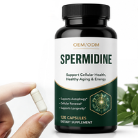 Capsules de Spermidine Marque Blanche 120 Unités Sans Gluten Concentration à 99% 100x Plus Puissant Extrait de Germe de Blé Antioxydant
