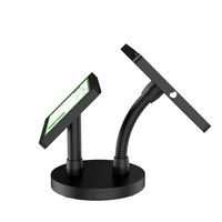 Support de tablette en métal à double écran Peacemounts TPS-D, rotation à 360 degrés, iPad, comptoir de caisse, capacité de 20 livres, noir/blanc