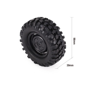 4 pièces 96mm 1.9 pouces jante de roue en caoutchouc et pneu Beadlock pour 1/10 RC chenille voiture HSP Redcat <span class=keywords><strong>Traxxas</strong></span> AXIAL SCX10 90046 RC4WD D90 - Product Image 6