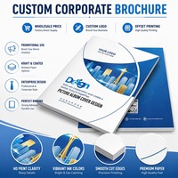 Impression de brochures d'entreprise personnalisées en papier kraft offset, impression de livres photo promotionnels en gros