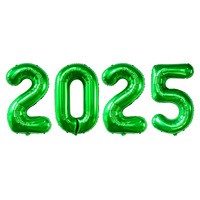 Ballons Number 2025 en aluminium pour la décoration de la maison et du bureau du Nouvel An, fournitures d'anniversaire, 16 pouces, 2025