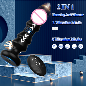 Vibrador <span class=keywords><strong>Anal</strong></span> de empuje Masajeador de próstata para hombres WomenTelescopic Vibrating <span class=keywords><strong>Anal</strong></span> Plug Estimulador Juguetes con 5 modos - Product Image 6