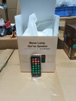 Lampe tactile islamique suspendue Coran et lune avec haut-parleur, lumière RGB, 24 récitants célèbres, télécommande