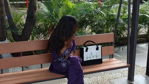 Unique Design Embroidered <b>Canvas</b> <b>Tote</b> Bag Durable Cotton Reusable Shopping Handbag for Women Daily Use Available For Sale - Product Image 4