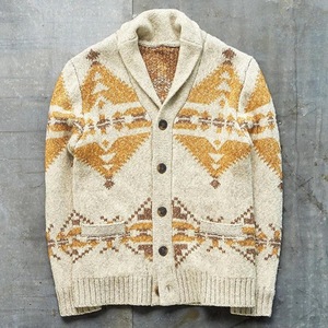 Otoño e Invierno nuevos hombres moda Polo cuello Casual <span class=keywords><strong>Cardigan</strong></span> abrigo manga larga Slim Fit Jacquard suéter de punto - Product Image 4