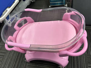 SBCT10 سرير الطفل الطبي للمستشفى ارتفاع قابل للتعديل سرير الطفل حديث الولادة الوردي سرير الطفل الرضيع للعيادة - Product Image 2