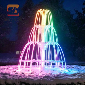 Sculpture <span class=keywords><strong>lumineuse</strong></span> de fontaine à changement de couleur RVB, lumière <span class=keywords><strong>LED</strong></span> étanche pour la décoration de Noël, de parcs et de rues commerciales - Product Image 4