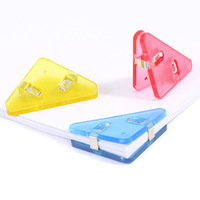 FOSKA – Lot de 12 pinces d'angle multicolores réutilisables pour dossiers, idéales pour les bureaux, les écoles et les amateurs de loisirs créatifs
