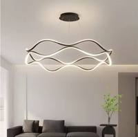 Décoration d'intérieur post-moderne, luminaire suspendu LED circulaire, salon, salle à manger, lustres LED simples et luxueux